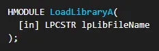LoadLibraryA